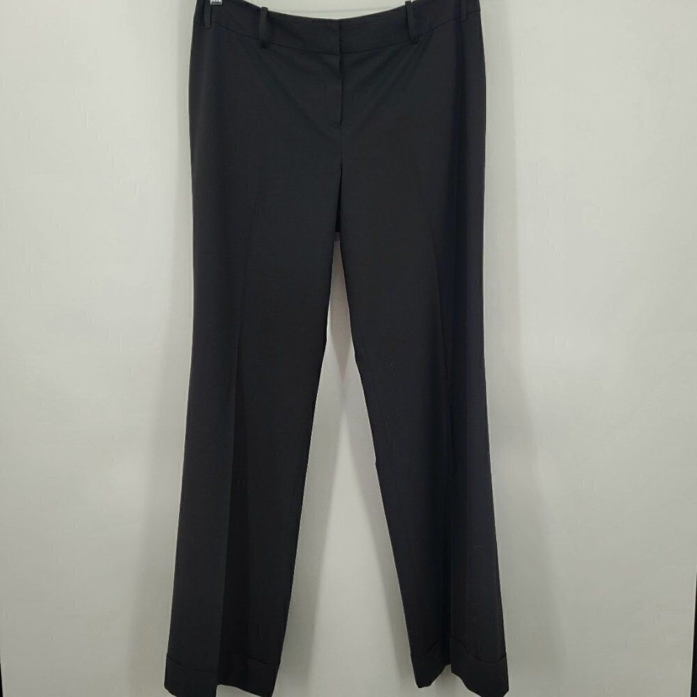 Ann Taylor Loft Black Marisa Cuffed Trouser  12L